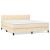Pat box spring cu saltea, crem, 160x200 cm, material textil GartenMobel Dekor