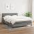 Pat box spring cu saltea, gri închis, 140x190 cm, textil GartenMobel Dekor