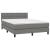 Pat box spring cu saltea, gri închis, 140x190 cm, textil GartenMobel Dekor