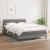 Pat box spring cu saltea, gri închis, 140x200 cm, textil GartenMobel Dekor