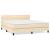 Pat box spring cu saltea, crem, 160x200 cm, material textil GartenMobel Dekor