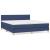 Pat box spring cu saltea, albastru, 180x200 cm, material textil GartenMobel Dekor