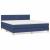 Pat box spring cu saltea, albastru, 180x200 cm, material textil GartenMobel Dekor
