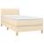 Pat box spring cu saltea, crem, 90x200 cm, textil GartenMobel Dekor