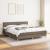 Pat box spring cu saltea, gri taupe, 160x200 cm material textil GartenMobel Dekor