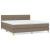 Pat box spring cu saltea, gri taupe, 160x200 cm material textil GartenMobel Dekor