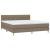 Pat box spring cu saltea, gri taupe, 160x200 cm material textil GartenMobel Dekor