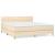 Pat continental cu saltea, crem, 180x200 cm, textil GartenMobel Dekor
