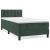 Pat box spring cu saltea, verde închis, 90x190 cm, catifea GartenMobel Dekor