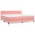 Pat box spring cu saltea, roz, 200x200 cm, catifea GartenMobel Dekor