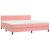 Pat box spring cu saltea, roz, 200x200 cm, catifea GartenMobel Dekor