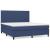 Pat box spring cu saltea, albastru, 180x200 cm, material textil GartenMobel Dekor