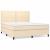 Pat continental cu saltea, crem, 180x200 cm, textil GartenMobel Dekor