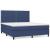Pat box spring cu saltea, albastru, 180x200 cm, material textil GartenMobel Dekor