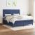 Pat box spring cu saltea, albastru, 180x200 cm, material textil GartenMobel Dekor