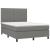 Pat box spring cu saltea, gri închis, 140x200 cm, textil GartenMobel Dekor