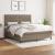 Pat continental cu saltea, gri taupe, 180x200 cm, textil GartenMobel Dekor