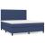 Pat box spring cu saltea, albastru, 180x200 cm, material textil GartenMobel Dekor