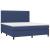 Pat box spring cu saltea, albastru, 180x200 cm, material textil GartenMobel Dekor