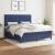 Pat box spring cu saltea, albastru, 180x200 cm, material textil GartenMobel Dekor