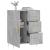 Servantă, gri beton, 69,5x34x90 cm, lemn compozit GartenMobel Dekor