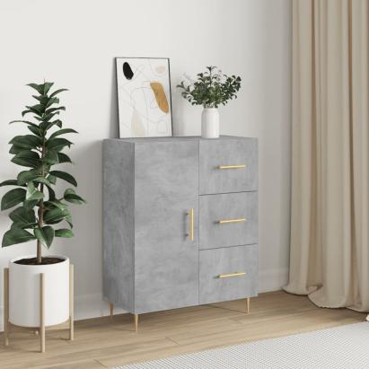 Servantă, gri beton, 69,5x34x90 cm, lemn compozit GartenMobel Dekor