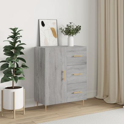 Servantă, gri sonoma, 69,5x34x90 cm, lemn compozit GartenMobel Dekor