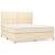Pat continental cu saltea, crem, 180x200 cm, textil GartenMobel Dekor
