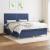 Pat box spring cu saltea, albastru, 180x200 cm, material textil GartenMobel Dekor