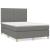 Pat box spring cu saltea, gri închis, 140x190 cm, textil GartenMobel Dekor