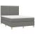 Pat box spring cu saltea, gri închis, 140x200 cm, textil GartenMobel Dekor