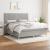 Pat continental cu saltea, gri deschis, 160x200 cm, textil GartenMobel Dekor