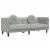 Set de canapele, 3 piese, cu perne, gri deschis, catifea GartenMobel Dekor