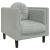 Set de canapele, 3 piese, cu perne, gri deschis, catifea GartenMobel Dekor