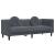 Set canapea cu perne, 3 piese, gri închis, catifea GartenMobel Dekor