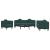 Set canapea cu perne, 3 piese, verde închis, catifea GartenMobel Dekor