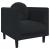 Set de canapele cu perne, 3 piese, negru, catifea GartenMobel Dekor