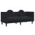 Set de canapele cu perne, 3 piese, negru, catifea GartenMobel Dekor