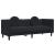 Set de canapele cu perne, 3 piese, negru, catifea GartenMobel Dekor