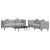 Set canapea cu perne, 2 piese, gri deschis, catifea GartenMobel Dekor