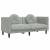 Set canapea cu perne, 2 piese, gri deschis, catifea GartenMobel Dekor