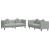 Set canapea cu perne, 2 piese, gri deschis, catifea GartenMobel Dekor