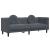 Set canapea cu perne, 2 piese, gri închis, catifea GartenMobel Dekor
