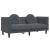 Set canapea cu perne, 2 piese, gri închis, catifea GartenMobel Dekor