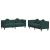 Set canapea cu perne, 2 piese, verde închis, catifea GartenMobel Dekor