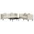 Set de canapele cu perne, 2 piese, crem, catifea GartenMobel Dekor
