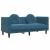 Set de canapele cu perne, 2 piese, albastru, catifea GartenMobel Dekor