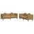 Set de canapele cu perne, 2 piese, maro, catifea GartenMobel Dekor