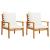 Set mobilier de grădină cu perne, 5 buc., lemn masiv acacia GartenMobel Dekor