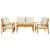Set mobilier de grădină cu perne, 5 buc., lemn masiv acacia GartenMobel Dekor